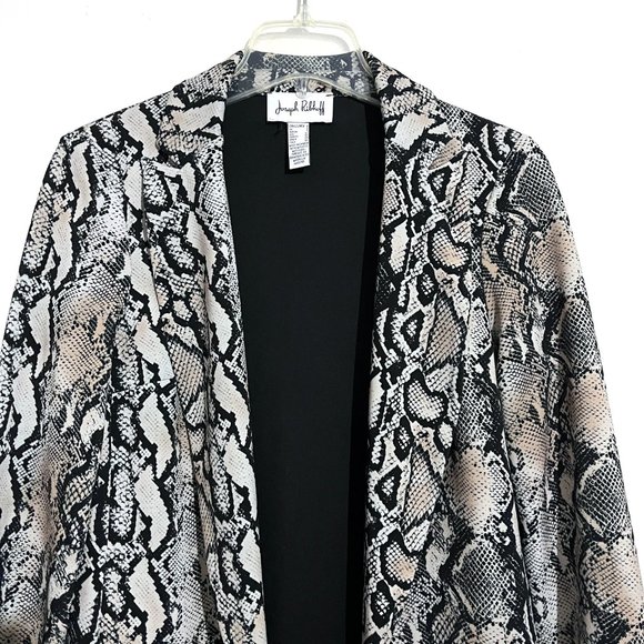 JOSEPH RIBKOFF Snake Print Open Front Jacket - Picture 6 of 12